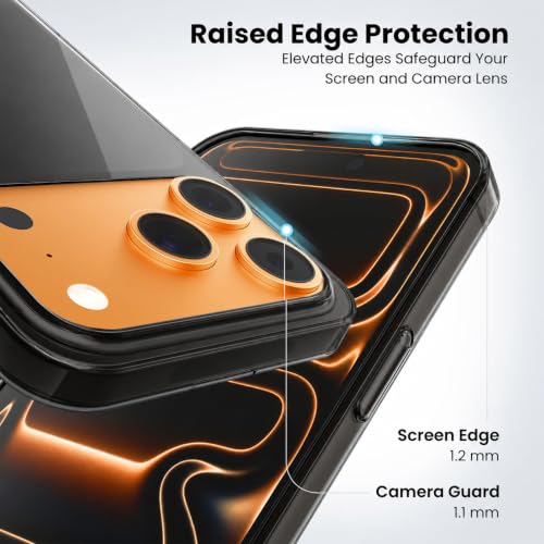Image of VONZEE Anti Scratch Semi Translucent Cover for iPhone 17 Pro Case, Premium PC + TPU Phone Cases Drop Proof, Slim Anti Yellowing Never Yellowing Shockproof