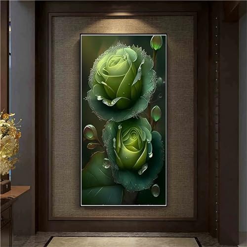 Peinture diamant 5D rose verte kit loisirs créatifs adultes 100x50cm
