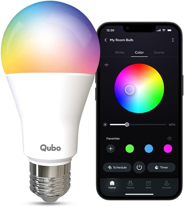 Smart Bulb from Hero Group | 12W E27 LED | Wi-Fi & BT | Compatible with Amazon Alexa & Google Assitant (16 Million Colours, 16 Preset Scenes and Warm/Neutral/White Tunable light), 1 Count
