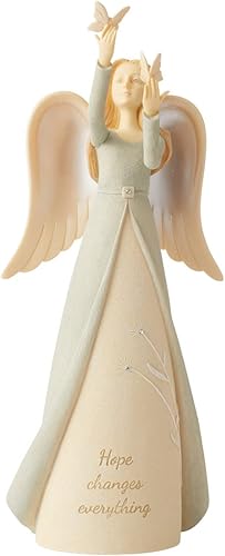 Enesco Foundations Hope Changes Everything - Figura de ángel mariposa, 9 pulgadas, multicolor