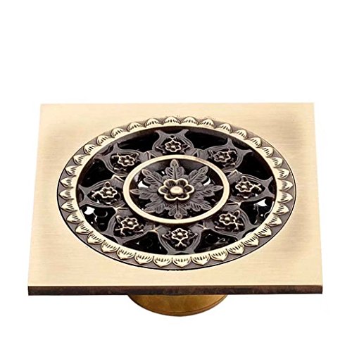 Bodenablauf Messing Antik Geschnitzte Badezimmer Waschmaschine Deo Drainage System 10 cm * 13 cm Cover