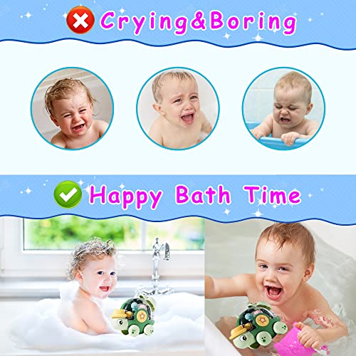 Bath Toys For Toddlers 1-3: Baby Turtle Bath Toys For Kids Ages 4-8, Infants Bathtub Spinning Water Pool Toys 6-12 Months, Easter Basket Stuffers Christmas Birthday Gifts For 1 2 3 Year Old Boys Girls #TOP2