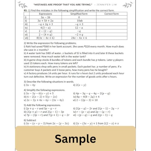 Image of New NCERT's Ganita Prakash Class 7 Part 1 and Part 2 2026 Mathematics Question Bank CBSE Practice Book by Mathsninjas Bookland