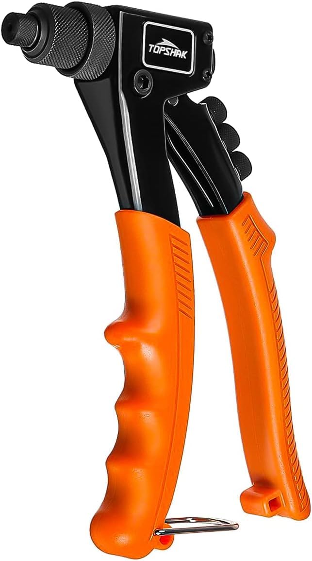 GOCHIFIX Rivet Gun RG1 Manual Rivet Gun Kit with 79 Manual Short-inch Rivet Tool Hand Riveter Single Rivet Tool Stainless Steel Rivet Machine Attached Aluminum Rivets