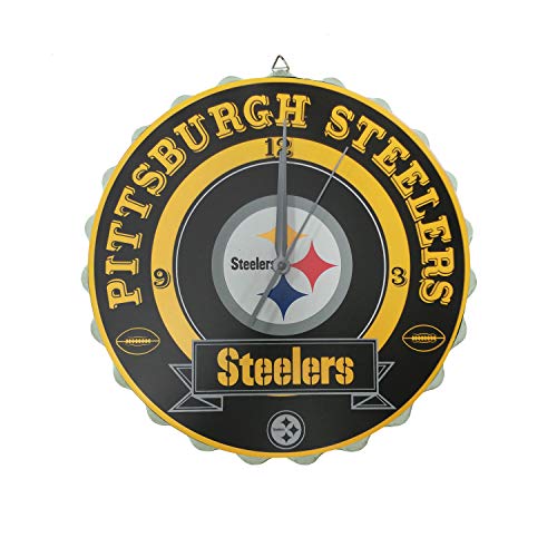 FOCO Pittsburgh Steelers NFL 2019 Bottle Cap Wall Clock