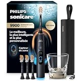 Philips Sonicare DiamondClean 9900 Prestige nouvelle génération – brosse à dents électrique avec SenseIQ, capteur de zone, capteur de pression, 24 réglages, coloris noir quartz, modèle HX9815/92 Philips Sonicare DiamondClean 9900 Prestige nouvelle génération – brosse à dents électrique avec SenseIQ, capteur de zone, capteur de pression, 24 réglages, coloris noir quartz, modèle HX9815/92