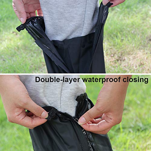 Kratarc Waterproof Shoes Covers Foldable Rain Boot Reflective Snow For Men Women Outdoor Cycling Walking Hiking (Black, Xl) #TOP3