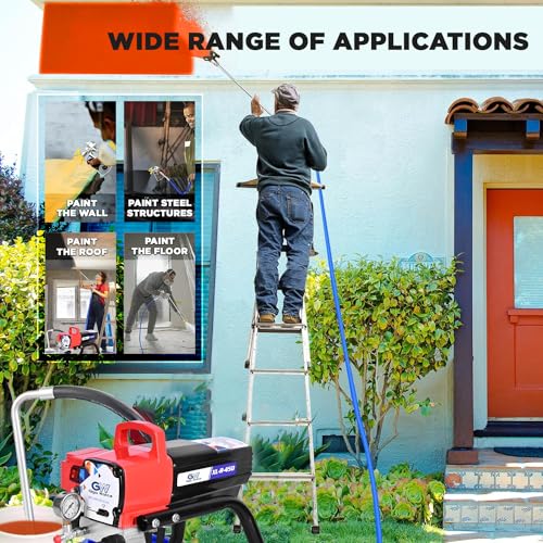 Image of Gigawatts XL-R-450 (XLNT) Airless Paint Sprayer with Powerful 1000W Motor 2.2L /min Flow Rate Max Pressure 22.7MPa /3300PSI 15m High-Pressure Hose for House Interior Exterior Wall Furniture