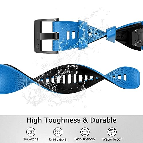 MYSNBKN 26mm Quick Fit Strap for Garmin Fenix 7X/Fenix 6X/Fenix 6X Pro/Fenix 5X/Fenix 5X Plus/Fenix 3/Fenix 3 HR, Soft Silicone Replacement Band - Image 3
