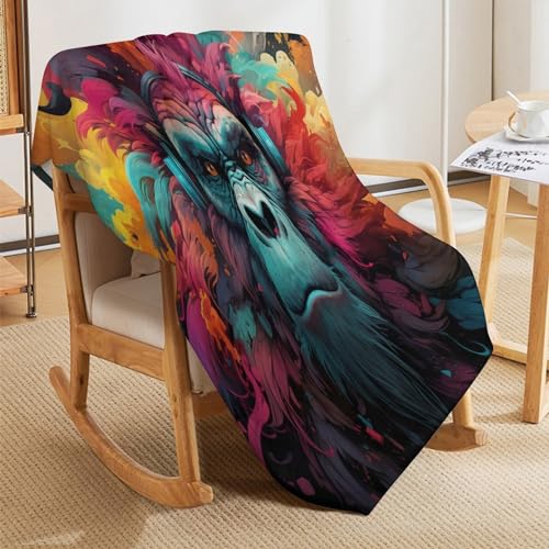 Manta Gorila de franela suave para sofá de 130x180 cm 5