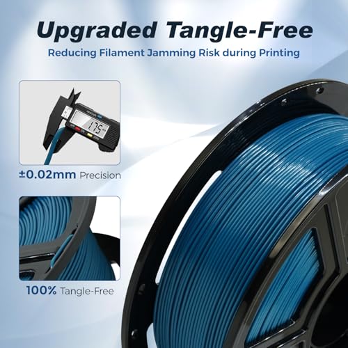 Image of FLASHFORGE Rapid PLA Filament 1.75mm Pearl Gentian Blue, 500mm /s High Speed Printing, 3D Printer Filament 1kg Spool, Dimensional Accuracy + /- 0.02mm, Enjoy Exceptional Print Quality