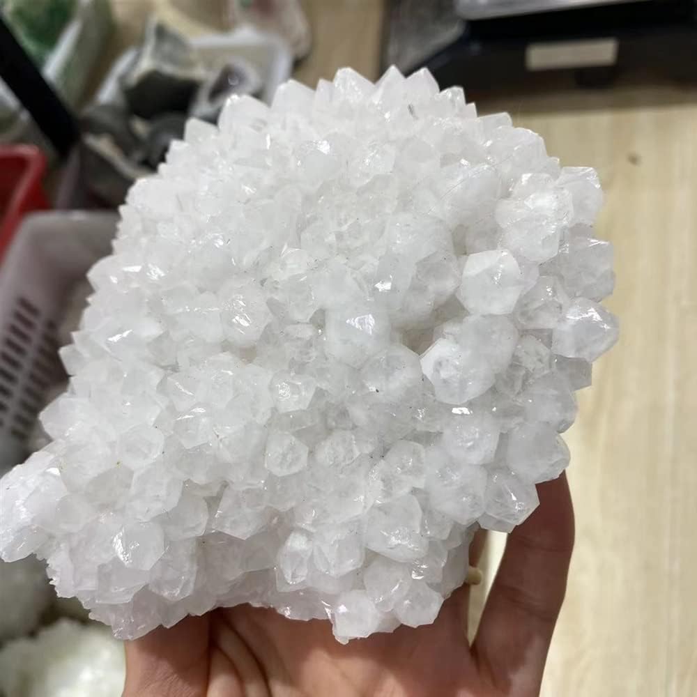 瞑想の家 ナチュラル ホワイト シャイニング クラスター クリスタル クラスター クォーツ 鉱石 レイキ ヒーリング ホーム オフィ