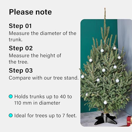 Christmas Tree Stand with Reservoir Fits Trees up To 2.1M Real Xmas Tree Stand Christmas Tree Base With Removable Legs Xmas Tree Holder For Home & Office Maximum 7ft Christmas Trees Black - Image 3