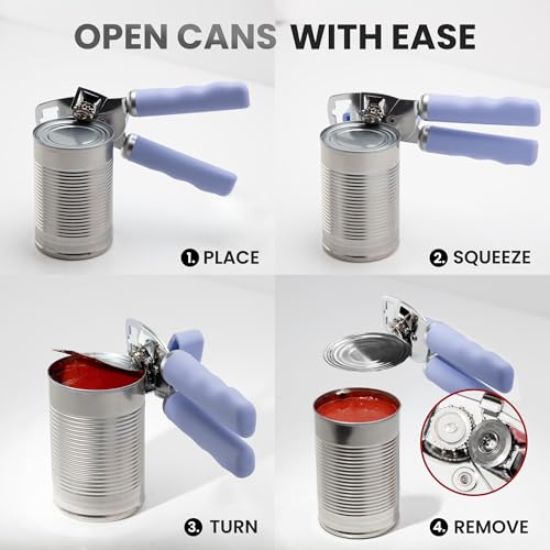 Image of Zulay Kitchen Manual Can Opener Heavy Duty Patented Stainless Steel, Mist