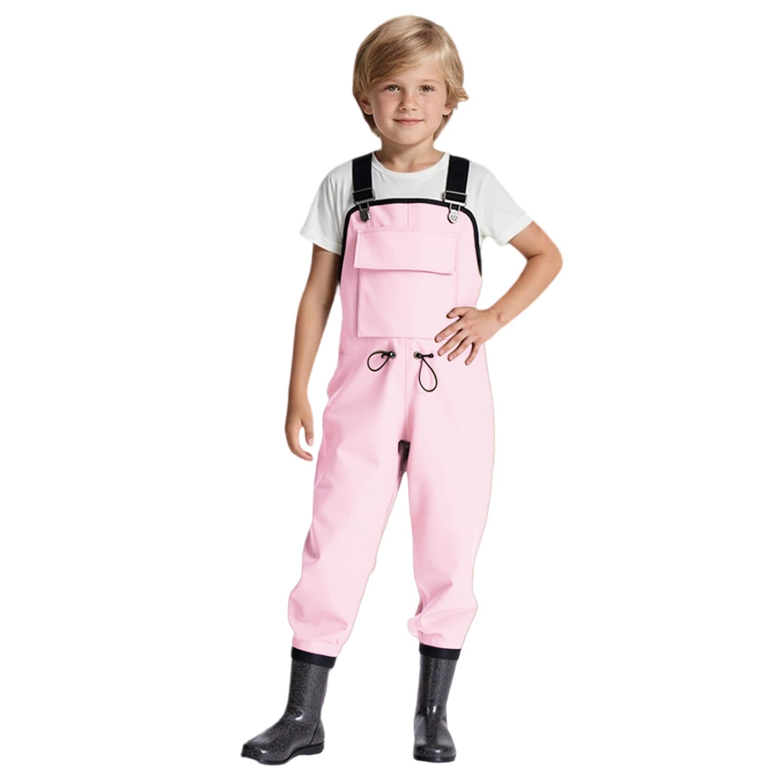 Matschhose Jungen Wasserdicht Atmungsaktiv Outdoor Regenlatzhose Kinderwathose Sommer Ganzkörper Verstellbare Träger Regenhose für Junge Und Mädchen Buddelhose