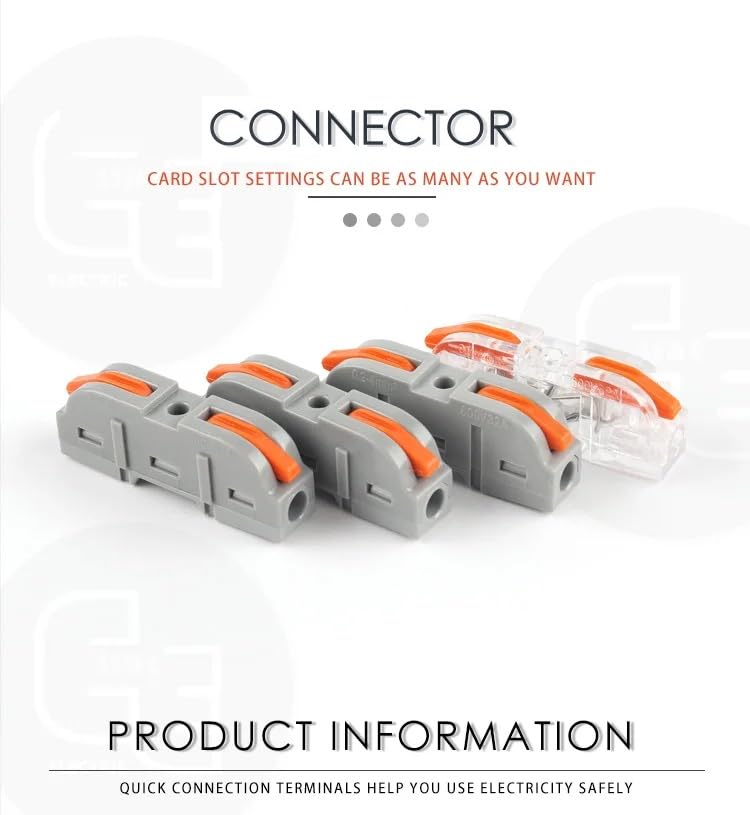 Image of ZIVIK Push Wire Connector, 30Pcs 1 in 1 out Universal Connection Terminals, Circuit Inline Splices Electric Cable Connectors, Clamp with Actuation Lever, 4 mm Conductor Clamp (30, 1 In 1 Out)