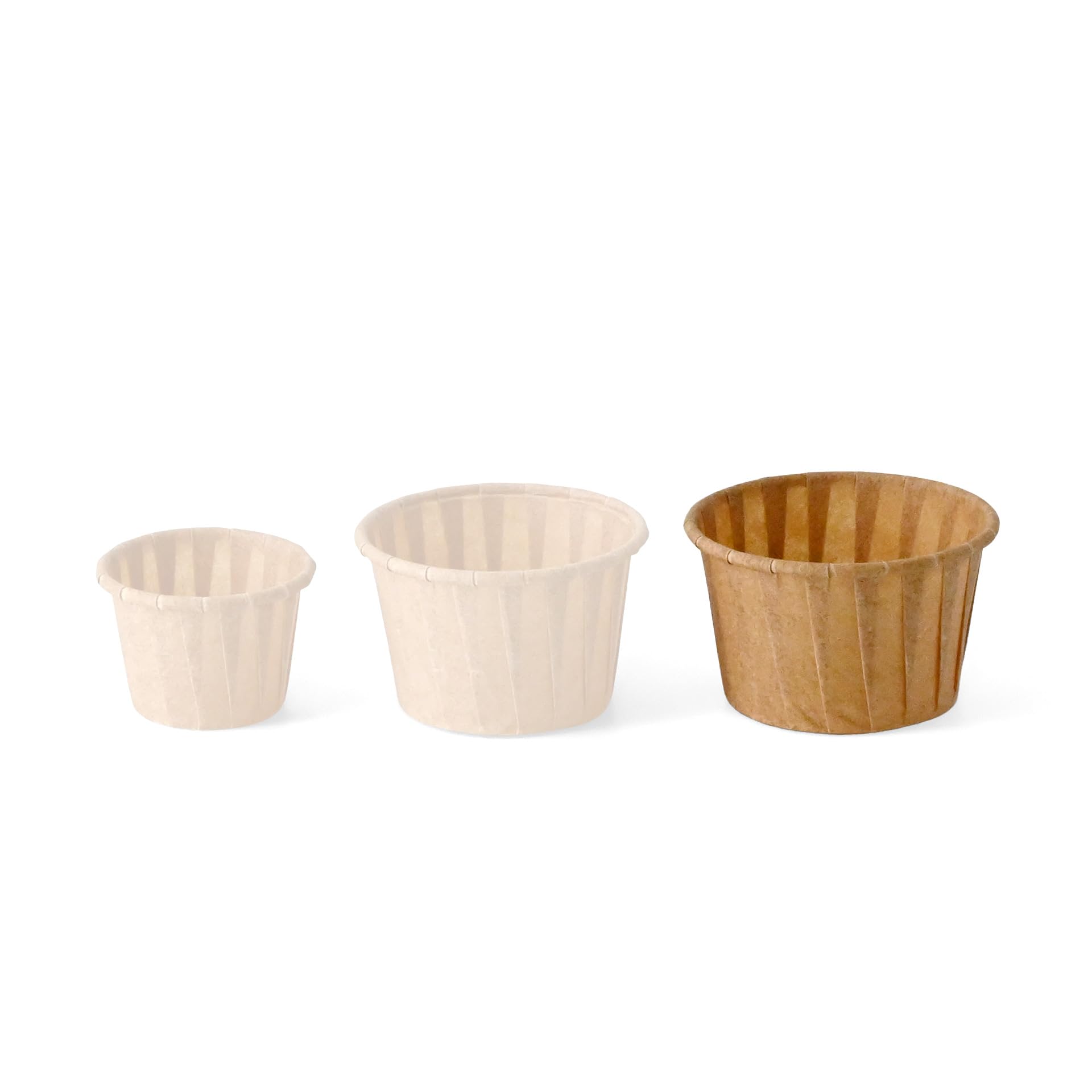 BIOZOYG 5000 pcs Godets en papier 45 ml brun - pots à sauce