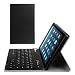 Produktbild Fintie Bluetooth Tastatur Hülle für Fire HD 8 (7. und 8. Generation - 2017 und 2018) - Ultradünn Ständer Schutzhülle mit magnetisch abnehmbar drahtloser Tastatur, Mandelblüten, Schwarz