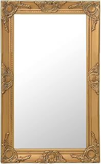Comprar vidaXL Espejo de Pared Estilo Barroco Rectangular Colgante Armario Baño Antiguo Retro Consumo de Maquillaje Decoración Hogar Dorado 50x80 cm