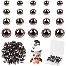 MUCUNNIA 80pcs Safety Eyes for Crocheting with Washers 18-30mm Brown Safety Eyes for Crochet Craft Safety Eyes Gift for Crochet Lovers Christmas Decorations Stuffed Animals Crafting