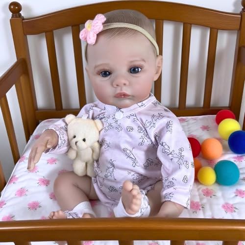 Muñeca Bebé Reborn Vinilo Posable 18 Pulgadas miniatura 6