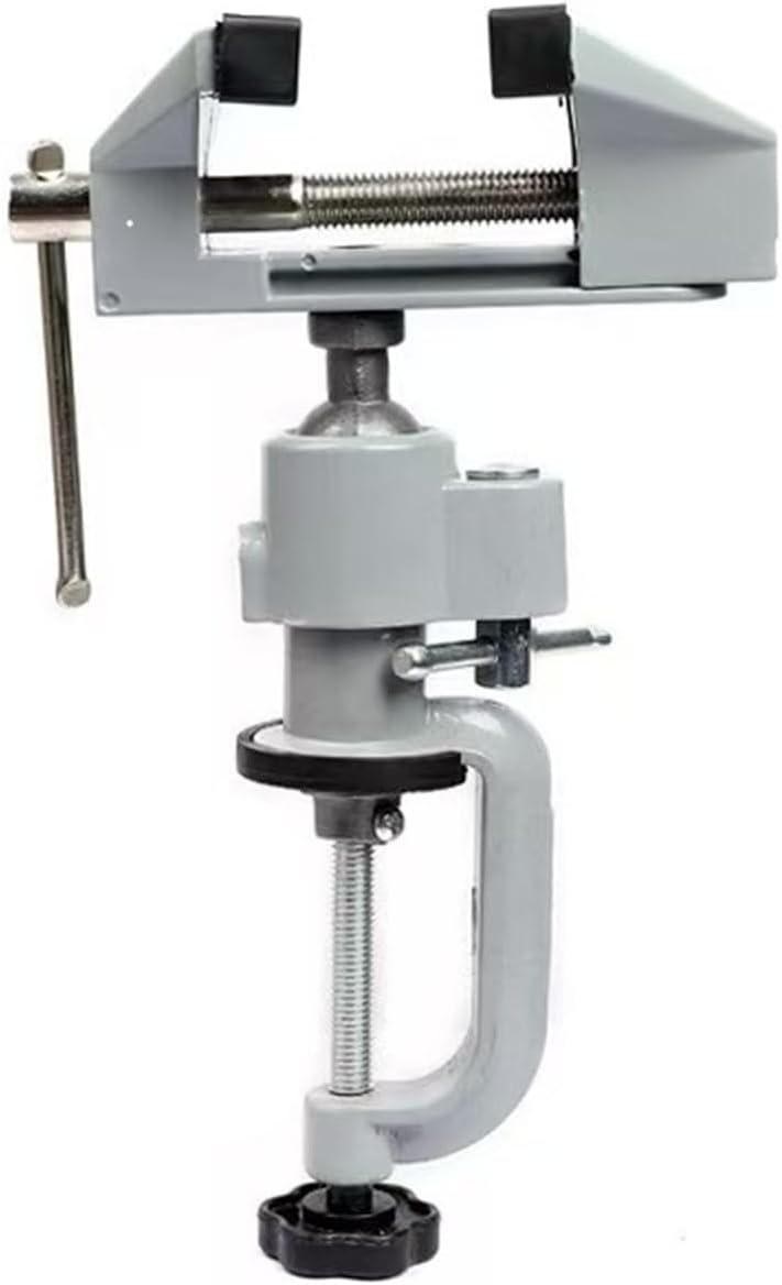 1PCS 360 Degree Rotatable Table Vise Clamp-on Grinder Holder Electric Drill Stand Bracket Machine Tools Accessory Bench Clamp(C)