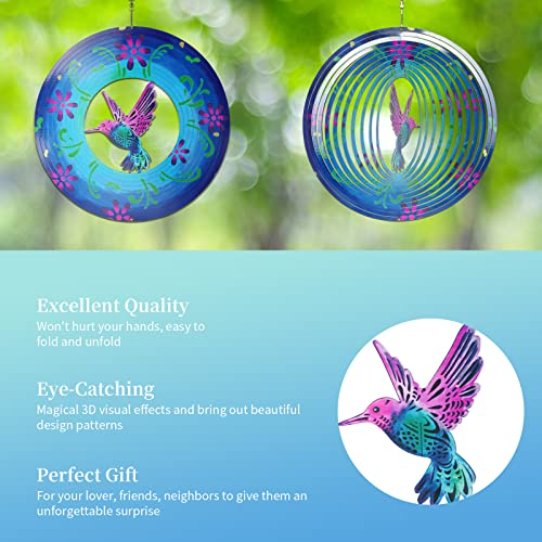 Decoroca Kinetic Wind Spinners Outdoor Metal - 72 Inches Wind Catchers For Outdoor Yard, 12" Kinetic Stainless Steel Wind Spinners Patio Lawn Garden Decorations, #TOP3