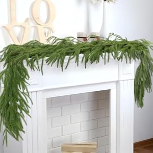 Hananona 4 Pcs Artificial Norfolk Pine Garlands, Real Touch Winter Pine Garland, Green Artificial Greenery Garland for Table, Mantle, Wall, Indoor, Outdoor Christmas Decorations (4, 6 FT) Hananona 4 Pcs Artificial Norfolk Pine Garlands Real Touch Winter Pine Garland Green Artificial Greenery Garland for Table Mantle Wall Indoor Outdoor Christmas Decorations 4 6 FT