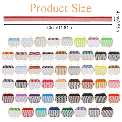 52 Stück Buchbinder Stirnbänder 30x1,3cm Buch Stirnband Buchbindung Buchbinde Buchdekor für Buchbindeanfänger Buchreparatur Buchdekoration Dekoration