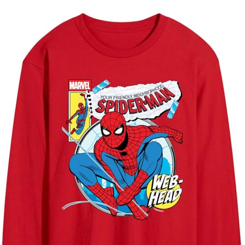 Marvel Your Friendly Neighborhood Spider-Man - Comic Book Cover - Adult Long Sleeve Graphic T-Shirt2