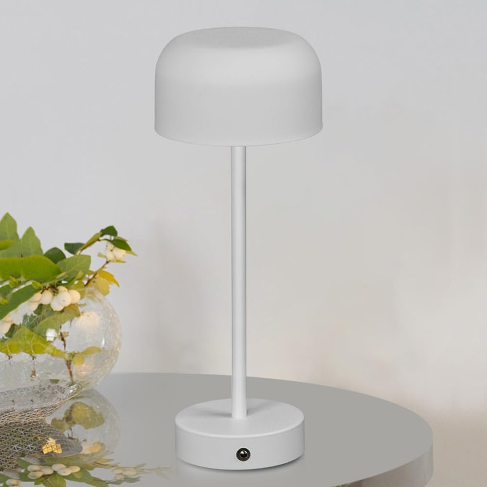 AoLa LED Tischlampe Kabellos Dimmbar Touch Tischleuchte Akku Pilzlampe USB Aufladung 1200mAh Batteriebetrieben Nachttischlampe Ohne Kabel Pilz Lampe für Innen und Außen Esszimmer Schlafzimmer,Weiß