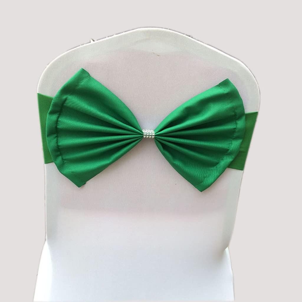 Chair Bows for Party 10-50Pcs Fashion Sequined Diamond Bow Chair Sashes Party Celebration Elastic Chair Strap Decorative Flower Ribbon (Color : A Size :10) (K *20)
