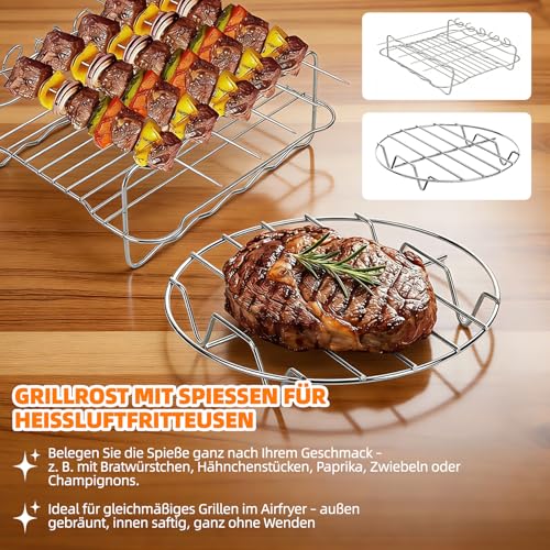 28-teiliges Heißluftfritteuse Zubehör für COSORI Turbo Tower Pro Smart 10,8L Double Stack Airfryer, Silikonform Zubehör für COSORI Turbo Tower Heißluftfritteuse Pro Smart 6,5L/4,3L