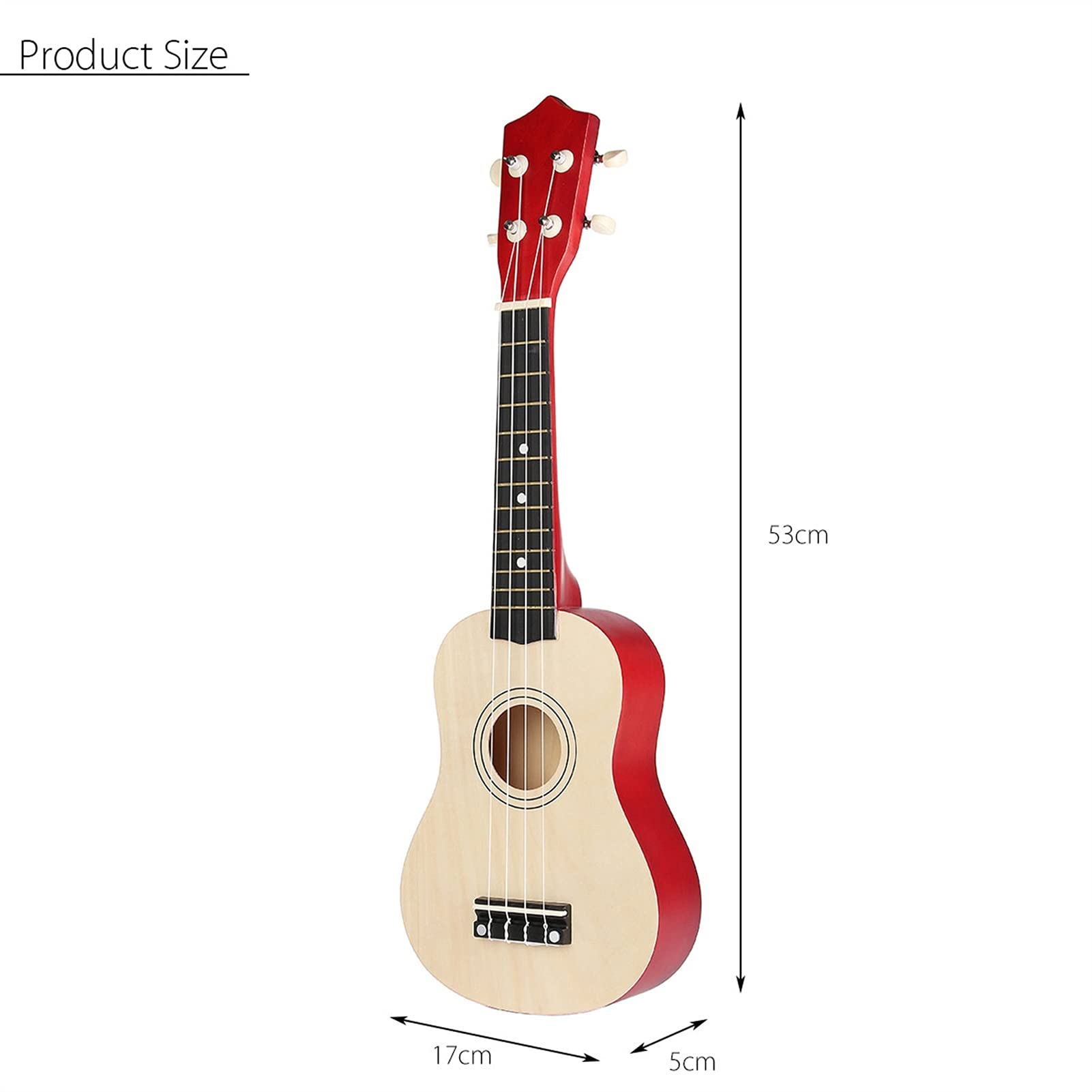 Ukulele Ukulele Combo 21 Ukulele Gitarre Sopran 4 Saiten Uke Hawaii Bass Saiten-Musikinstrument-Sets + Stimmgerät + Saite + Riemen + TascheB