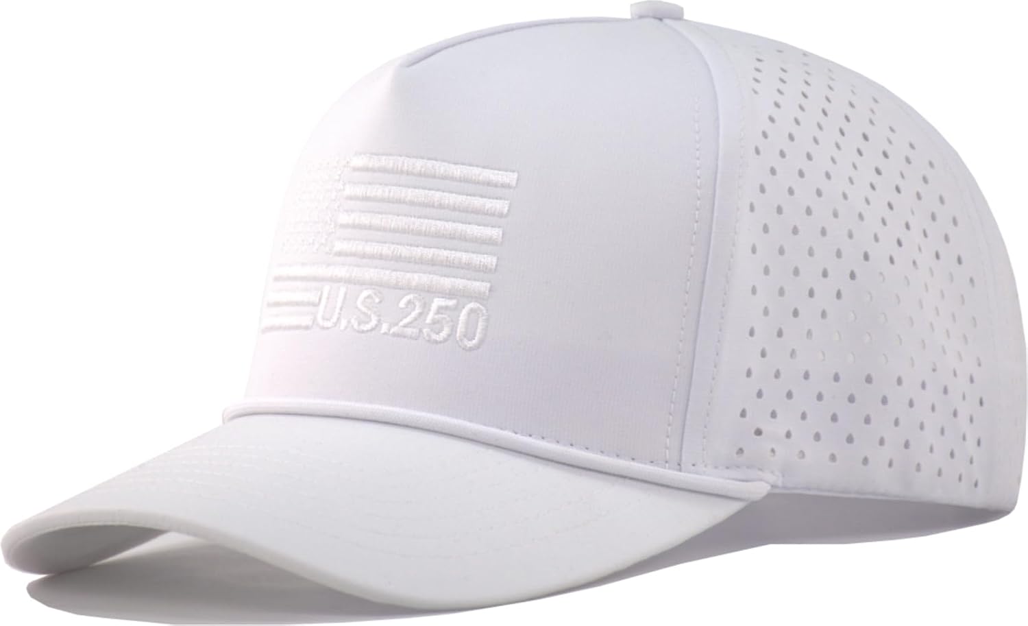 U.S 250th Anniversary Flag Hat America Independence Golf Hat Mens USA Patriotic Ball Cap，Laser Cut Mesh，5-Panel Snapback image 5