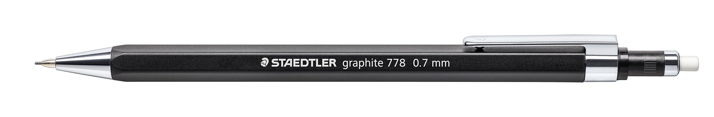 Staedtler Graphite 778 778 07-9 - Portaminas (forma hexagonal, 0,7 mm de ancho, punta y clip de metal, 10 portaminas en caja de cartón)