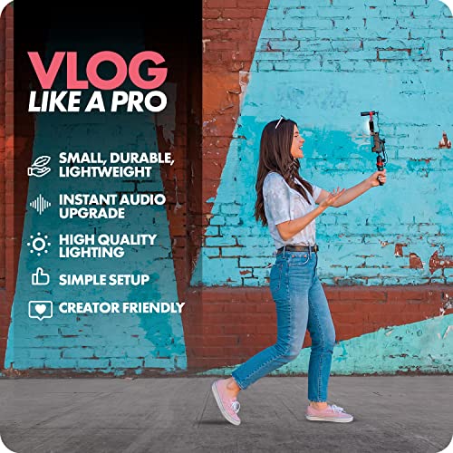 Image of Movo Content Creator Video Kit with VXR10 Shotgun Condenser Video Microphone and Mini LED Video Light - Compact Mic and Light for Cameras and Smartphone Video