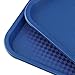 HEIHAK 10 Pack Plastic Fast Food Tray, 16 x 12 Inch Plastic Cafeteria Trays with Textured Surface, Rectangular Fast Food Serving Trays for Serving and Carrying Food in Restaurant Cafeteria, Blue