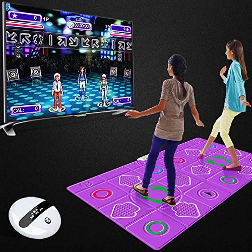 L&B-MR Drahtlose Doppelte Tanzmatten, Weiche Tanzmatten Cover