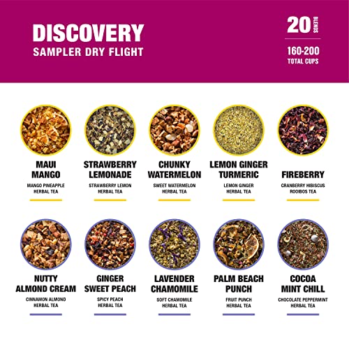 image for Tiesta Tea - Discovery Tea Sampler Dry Flight Set | High to No Caffein