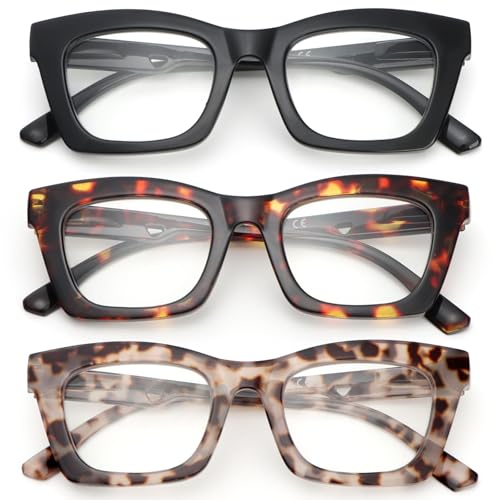 KoKoBin 3 Pack Oprah occhiali da lettura luce anti-blu da