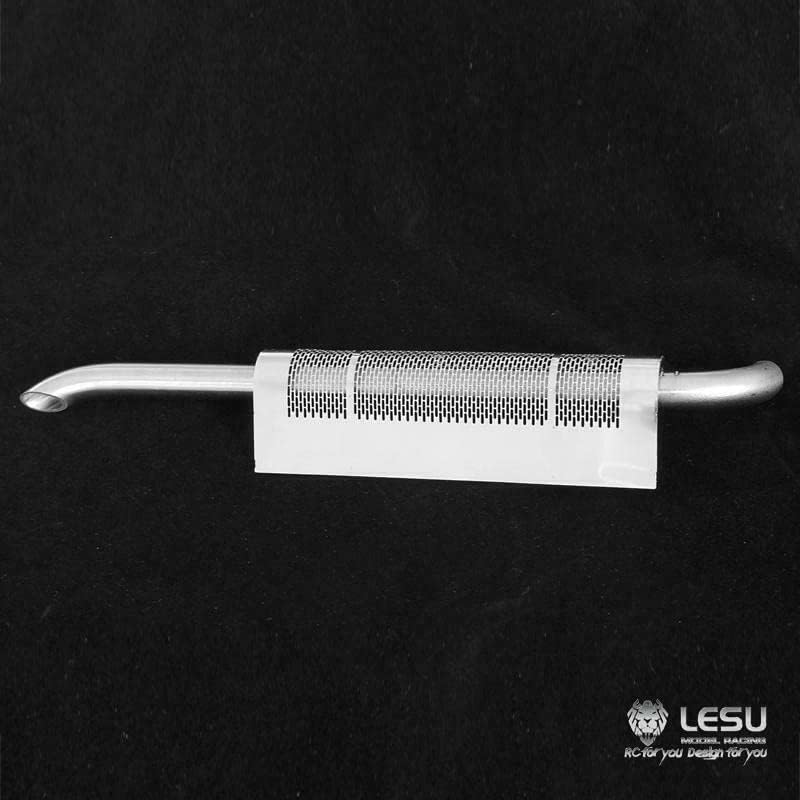 Miniatura 3 de LESU Chimenea de tubo de escape de metal para 114 DIY Tamiya King Hauler RC Tractor Truck Car