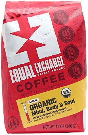 Equal Exchange Organic Ground Coffee, Mind Body Soul Bag,12 Ounce (Pack of 1)