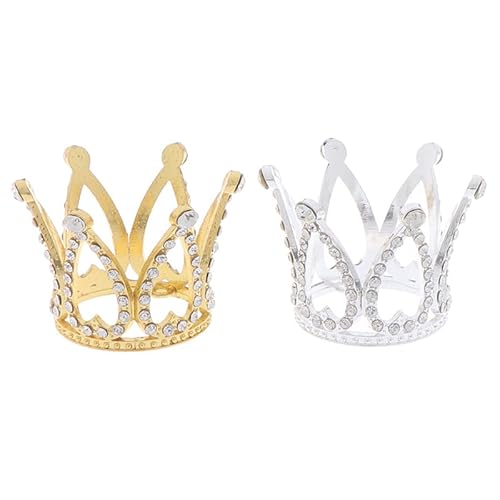 Hair Jewelry Crown Tiaras For Women Mini Crown Princess Topper Crystal Pearl Tiara Children Hair Ornaments For Wedding Birthday Party Cake (Metal Color : Silver Plated) #TOP2