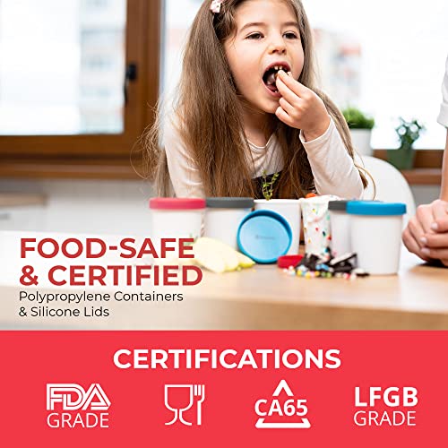 Starpack Portion Control Mini Ice Cream Containers For Homemade Ice Cream - Set Of 6 Ice Cream Storage Containers With Silicone Lids, Fit For Baby Food Freezer Storage, Meal Prep,& More! #TOP3