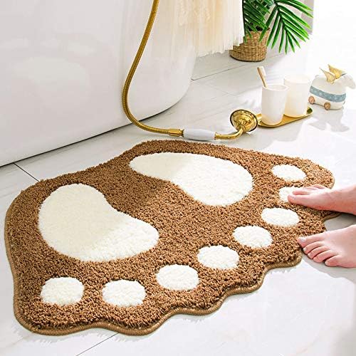 Xilei Absorbent Bath mats Bath Rugs 15.7 x 23.6 Inches for Tub, Shower, and Bath Room (Brown)