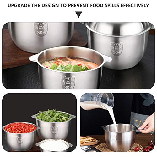 1 Unidade Pote De Aço Inoxidável Panela a Vapor Chinesa Panela De Sopa Tigelas De Metal Com Tampas C