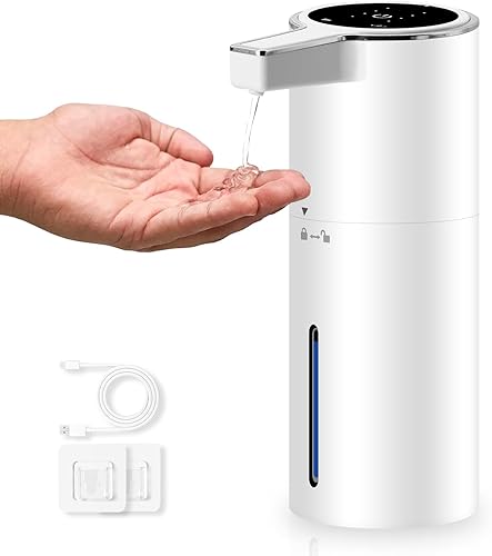 Dispensador automático de jabón de 13 onzas, montaje en pared, sin contacto, de 4 engranajes, ajustable, dispensador de jabón eléctrico ajustable