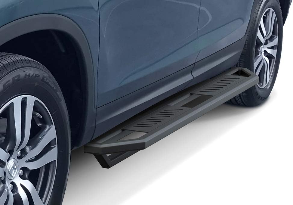 APS 6.5in Side Armor Stainless Steel Running Boards Compatible with Honda Pilot 2016-2022 (Nerf Bars Side Steps Side Bars)