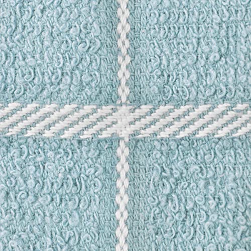 Ritz Premium 100% Cotton Terry Check Kitchen Dish Towels - Highly Absorbent, Super Soft, Long-Lasting, 25"x15", 3-Pack, Dew - Image 3